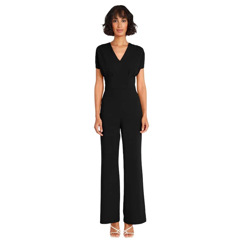 Maggy London V-Neck Dolman Sleeve Wide Leg Jumpsuit
