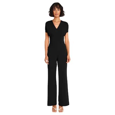 Maggy London V-Neck Dolman Sleeve Wide Leg Jumpsuit
