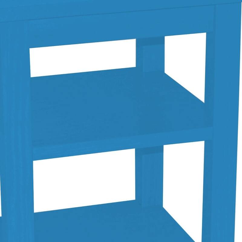HomeRoots 28" Caribbean Blue Solid Wood Nightstand