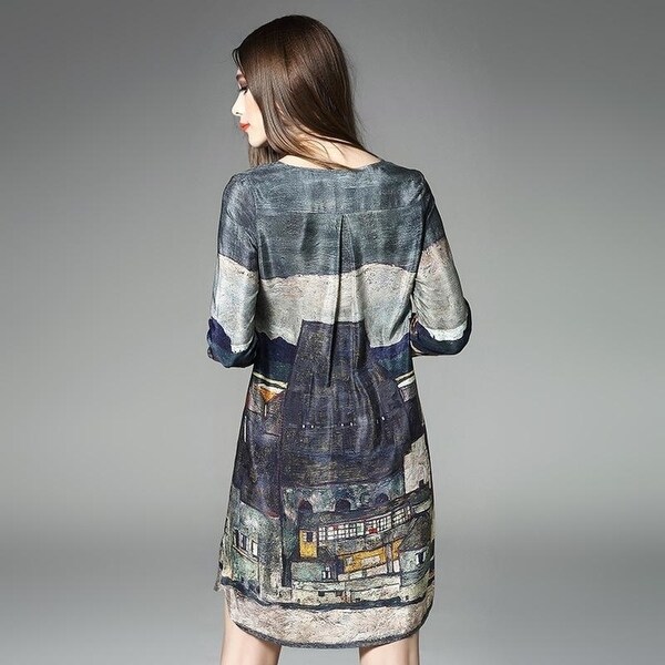 loose silk dress