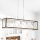 preview thumbnail 16 of 68, Kiro 5-light Farmhouse Linear Chandelier Faux Wood Dining Lighting with UL Certified - 36''