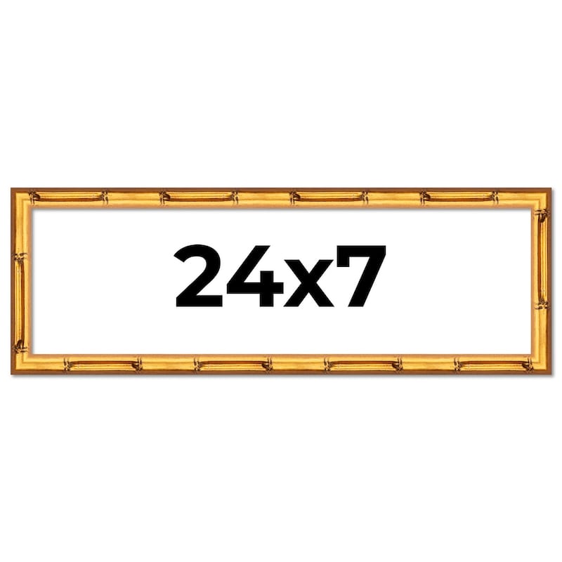 24x7 Frame Gold Bamboo Picture Frame Modern Photo Frame Includes UV Acrylic Shatter Guard Front Acid Free Foam Backing Board