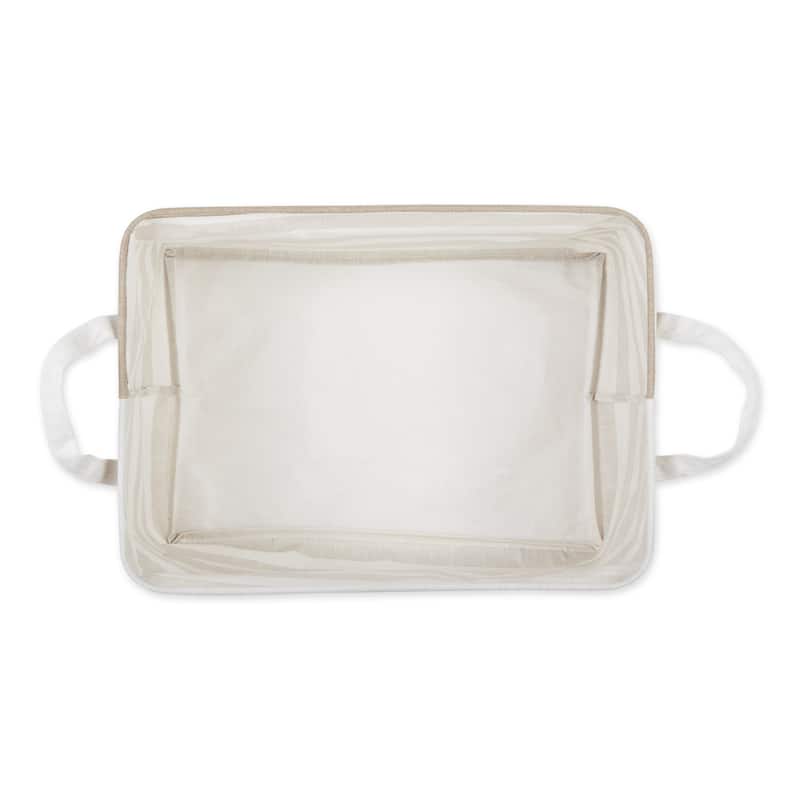 Cotton Polyester Laundry Bin Stripe Rectangle (Set of 2)
