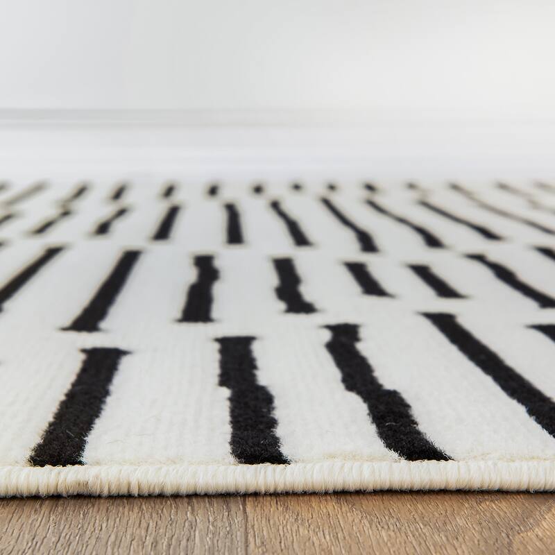 World Rug Gallery Boho Stripe Design Area Rug