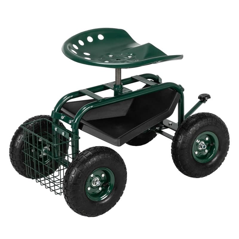 29.5" x 17.7" x 18.5" Garden Seat Car Dark Green - Green