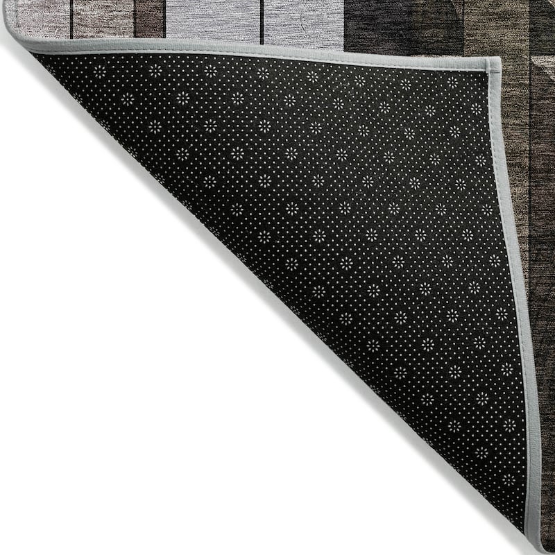 Machine Washable Indoor/ Outdoor Abstract Deco Chantille Rug