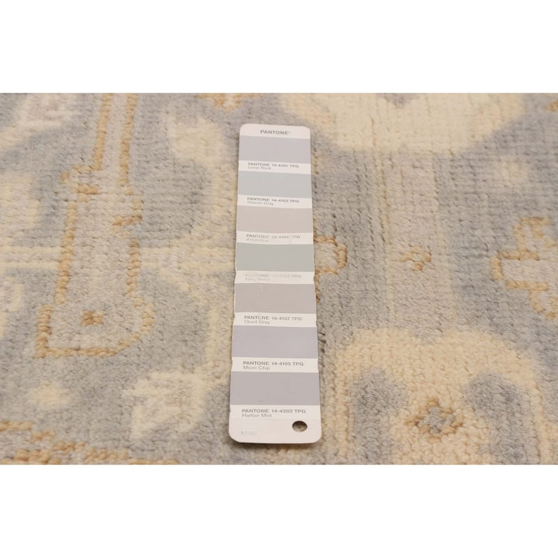 ECARPETGALLERY Hand-knotted Royal Oushak Grey Wool Rug - 6'0 x 6'0