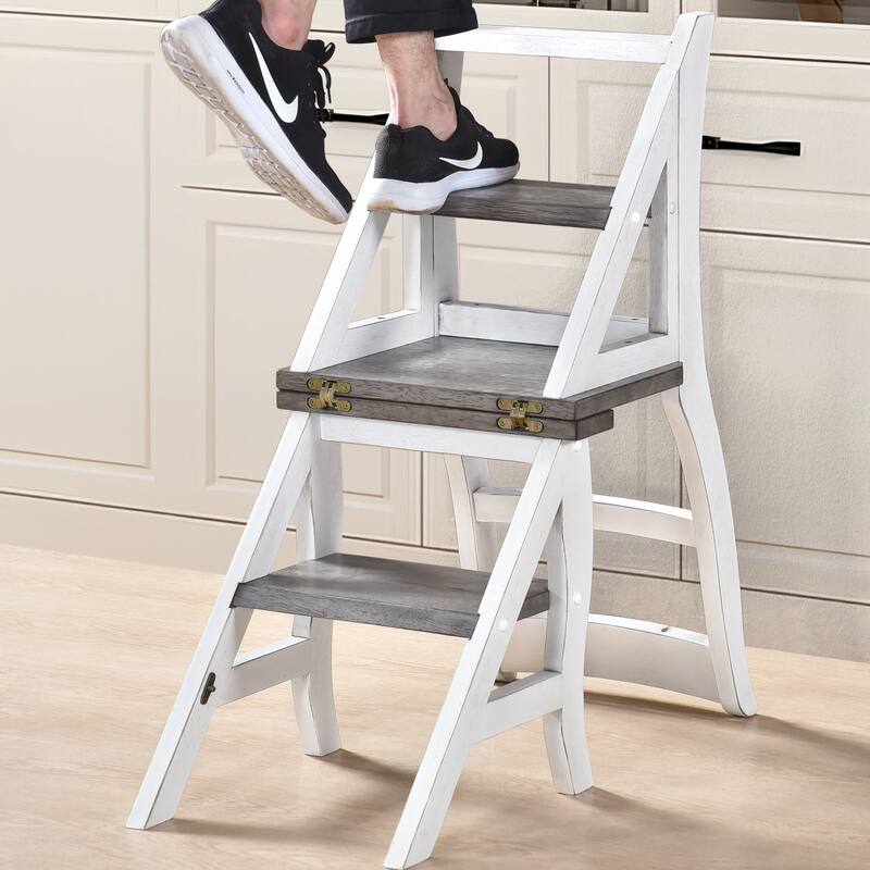 Solid Wood Foldable Ladderchair
