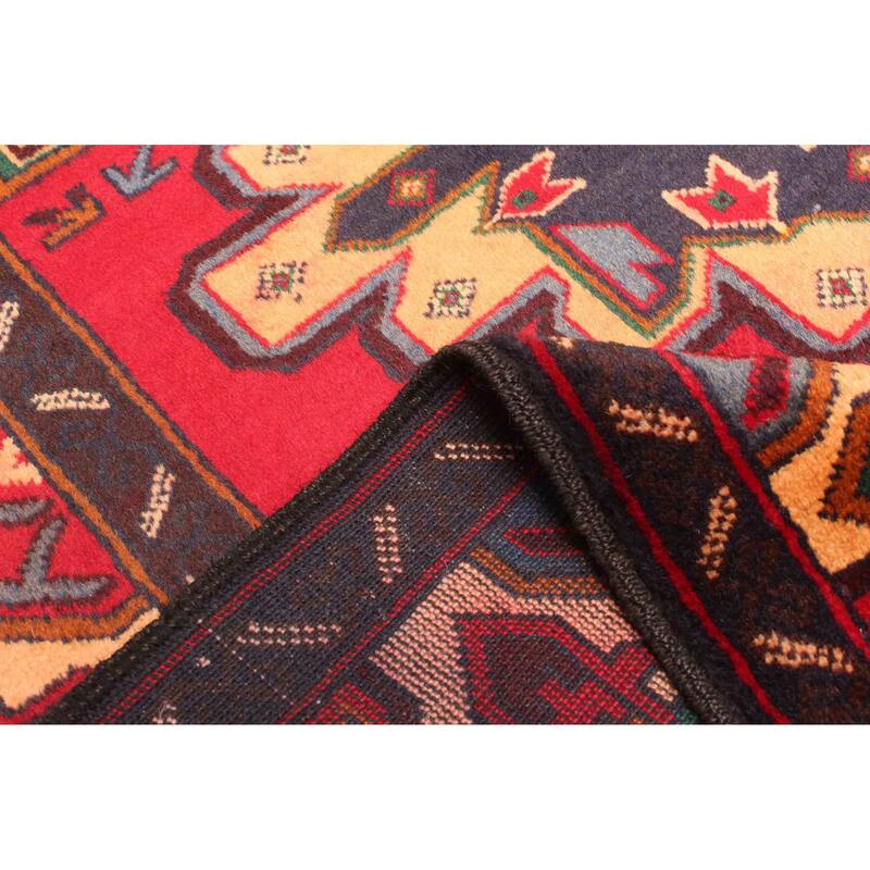 ECARPETGALLERY Hand-knotted Teimani Red Wool Rug - 3'10 x 6'6