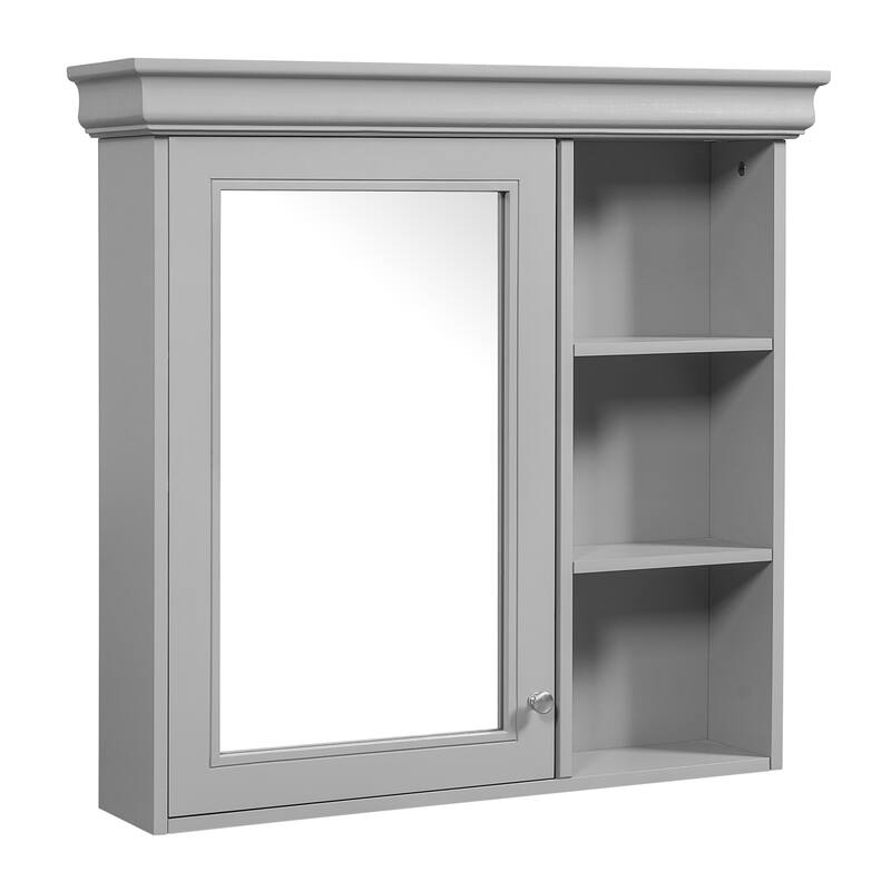 30" x 28" Bathroom Medicine Cabinet with Mirror, Wall Mounted Over Toilet Storage Cabinet with Organizer