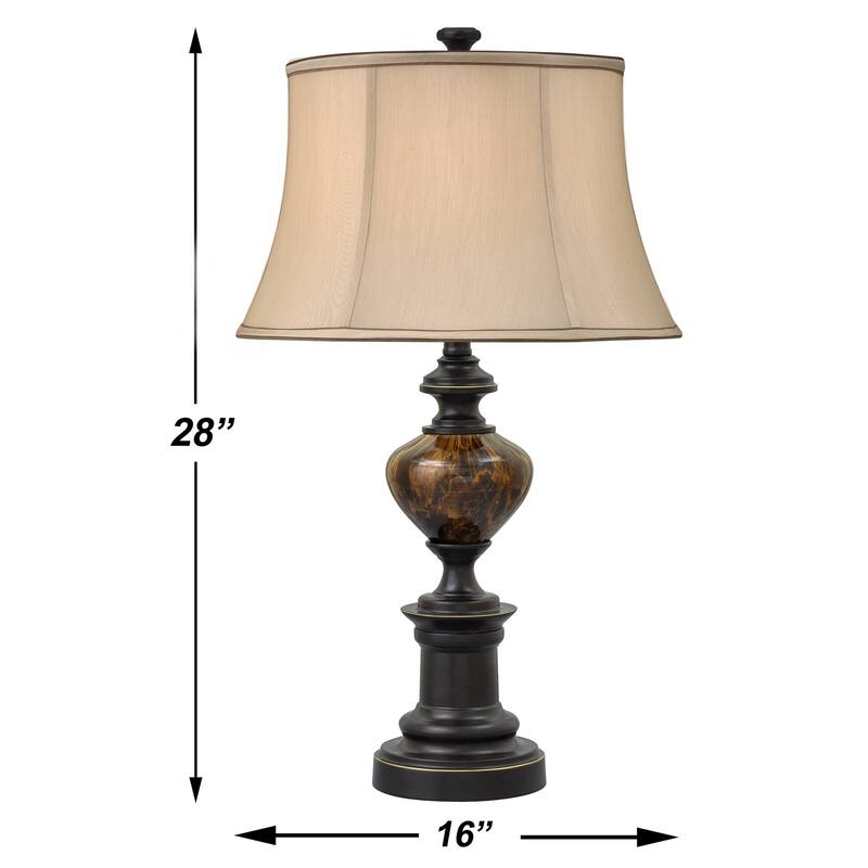 Argos 28 in. Madison Bronze and Dark Goldenrod Table Lamp