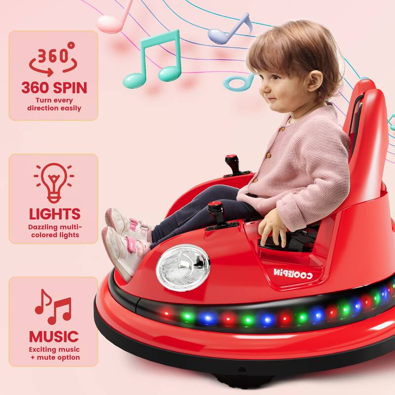 12V Electric Bumper Car Ride On Toys for Kids Best Gifts