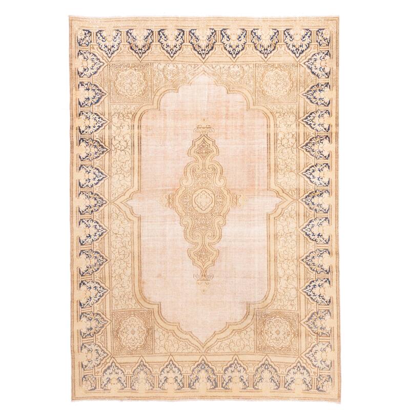 ECARPETGALLERY Hand-knotted Antalya Vintage Light Copper Wool Rug - 8'10 x 12'4