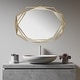 preview thumbnail 7 of 8, 22x17" Gold Hexagon Wall Mirror Geometric Modern Metal Frame Accent - 22" x 17" x 3.25"