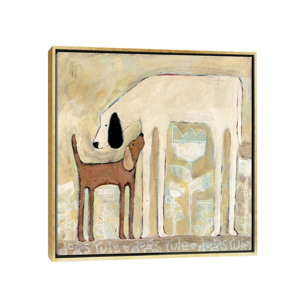 iCanvas "Dogs Rule" by Teresa Kogut Framed Canvas Print
