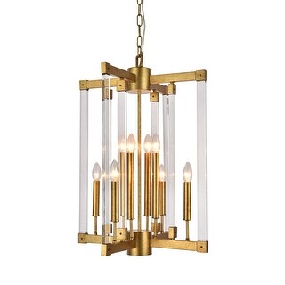 Gold Chandelier With Clear Acrylic Arm - Bed Bath & Beyond - 32886885