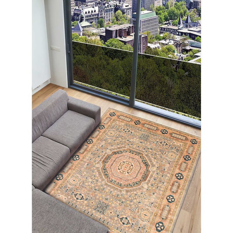 ECARPETGALLERY Hand-knotted Jules Serapi Grey Wool Rug - 8'9 x 12'0