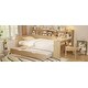 preview thumbnail 16 of 54, Roomfitters Wooden Twin/Full Size Daybed with Storage Shelves, Multi-functional Bed with Twin Size Trundle Bed and Study Desk