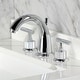 preview thumbnail 19 of 35, Kingston Brass Convergent Two-Handle 3-Hole Deck Mount Widespread Bathroom Faucet with Knurled Handle and Brass Pop-Up Drain