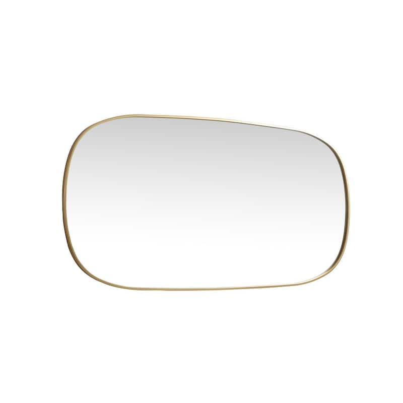 Indigo Home Metal Frame Oval Mirror 30x60 Inch