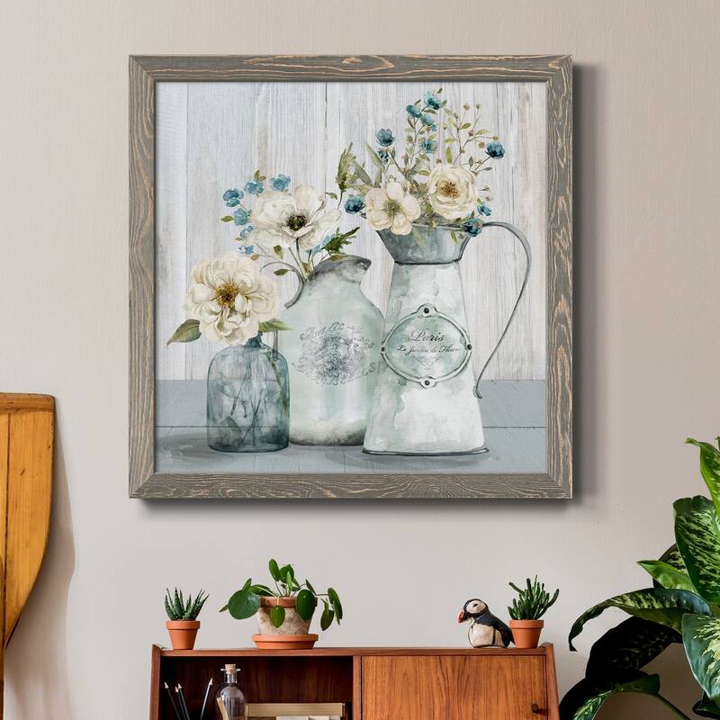 French Garden Flowers I-Premium Framed Canvas - Ready to Hang