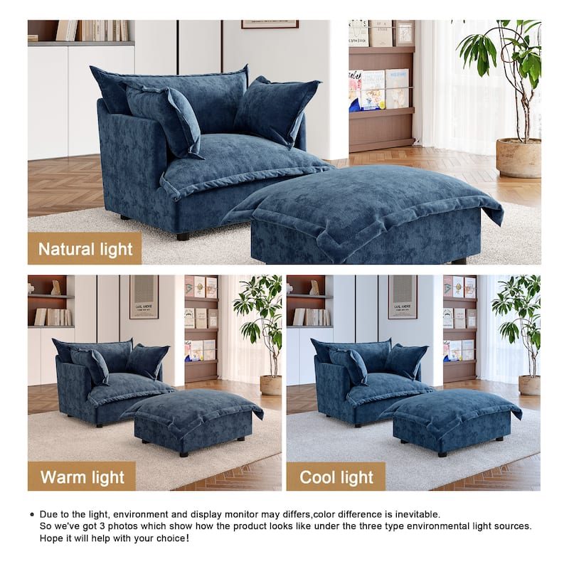 Double Layer Cushion Comfy Cloud Modular Sectional Sofa Set
