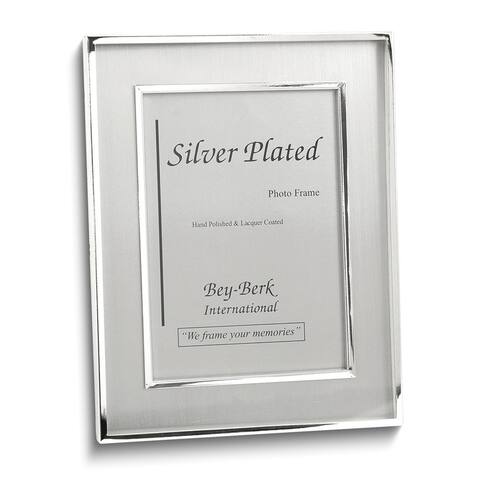 Curata Silver-Plated Lacquer-Coated Brushed Finish 8x10 Frame