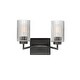 preview thumbnail 1 of 8, Maxim 21372 Rigata 2 Light 14" Wide Vanity Light Black