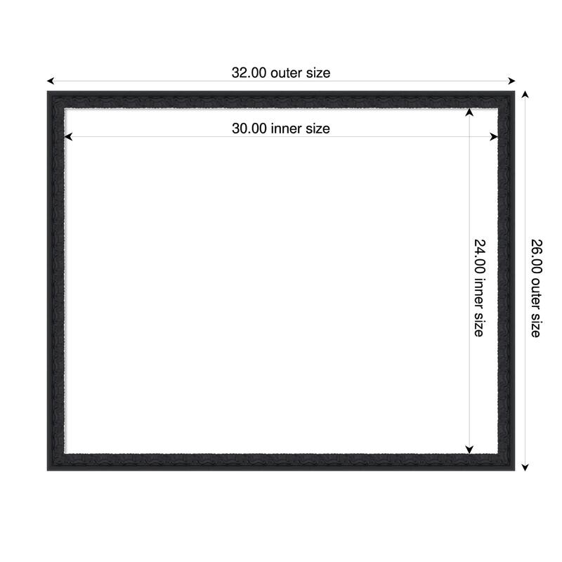 Bethany Framed Dry Erase Magnetic Board - 32 x 26 in - Bethany Black