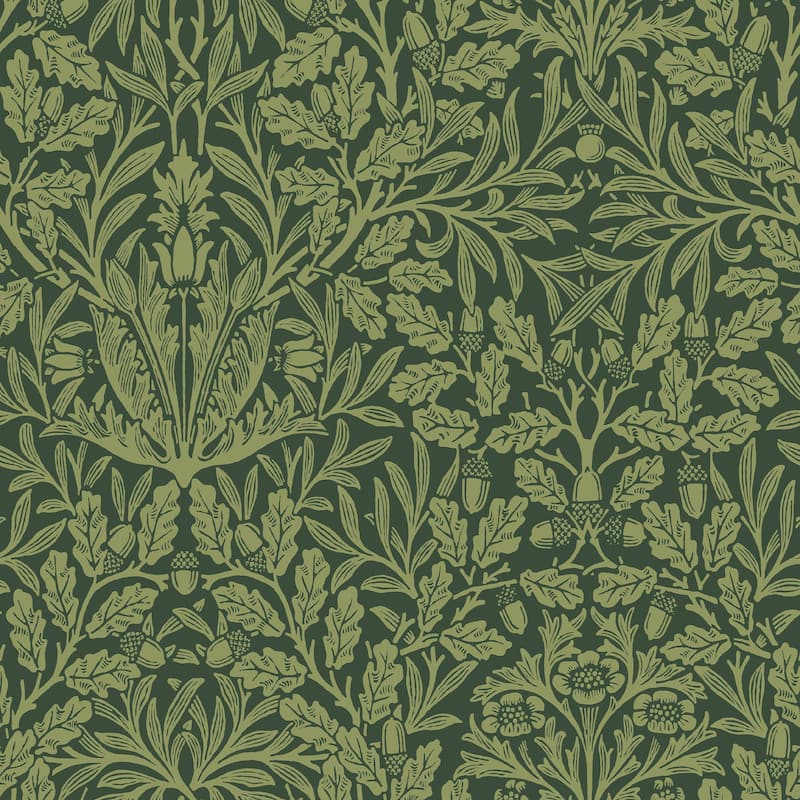 William Morris Acorn Garden Green Wallpaper