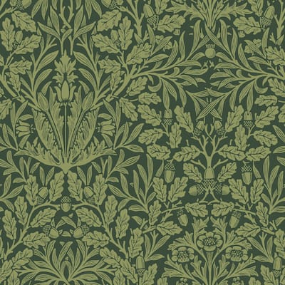 William Morris Acorn Garden Green Wallpaper