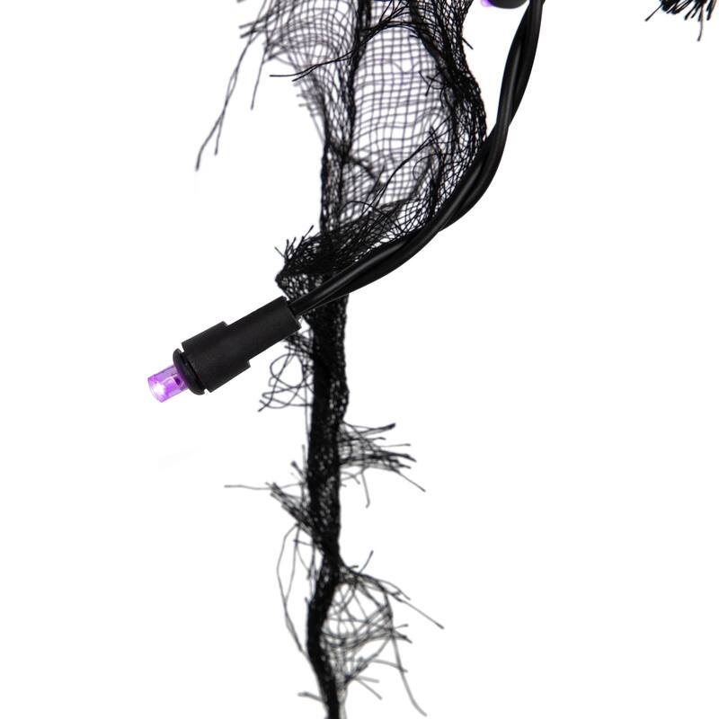 Lighted LED Halloween Gauze Drape Lights - 4' x 2' - Purple