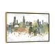 preview thumbnail 9 of 10, iCanvas "Chicago Skyline" by WallDecorAddict Framed Canvas Print Gold - 18x26