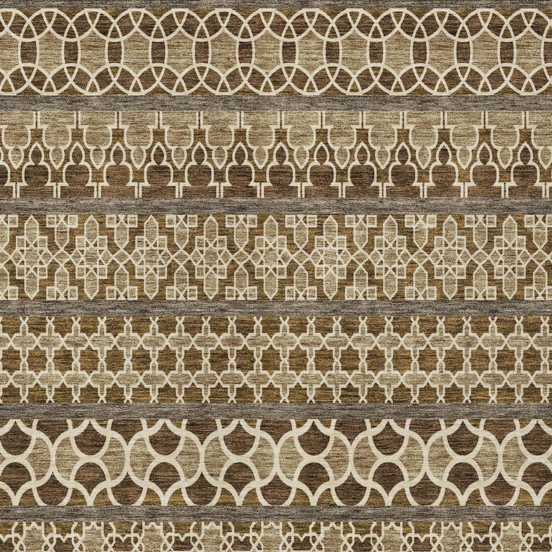 HomeRoots Quatrefoil Transitional Rectangle Outdoor Rug