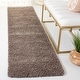 preview thumbnail 91 of 170, SAFAVIEH California Shag Izat 2-inch Thick Area Rug 2'3" x 9' Runner - Taupe