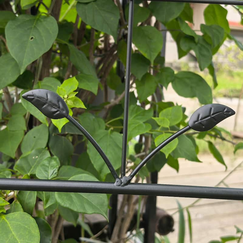 Metal Garden Trellis, 2 Pack Metal Trellis for Climbing Plants, Indoor/Outdoor Plant Trellis, Lawn Garden Fence Decor Screen