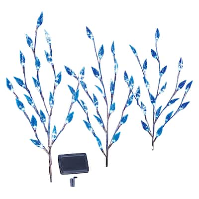 Leaf Branch Solar Garden Lights - Set of 3 - 60