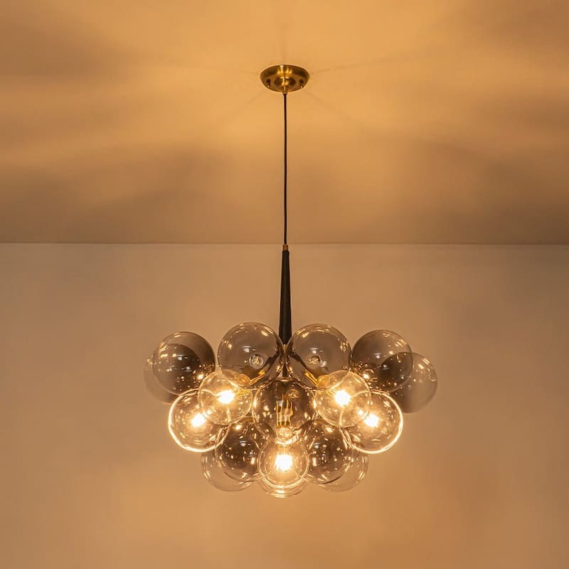 6-Light Bold Modern Gradient Glass Cluster Bubble Chandelier - 24.8 in