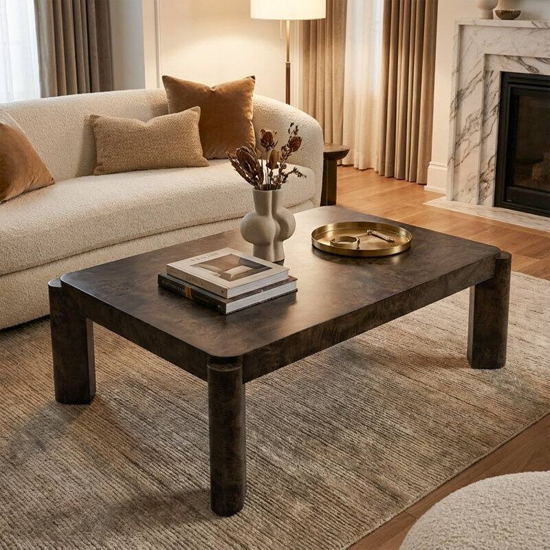 Studio London Chorus 46" Coffee Table with Wood Modern Design