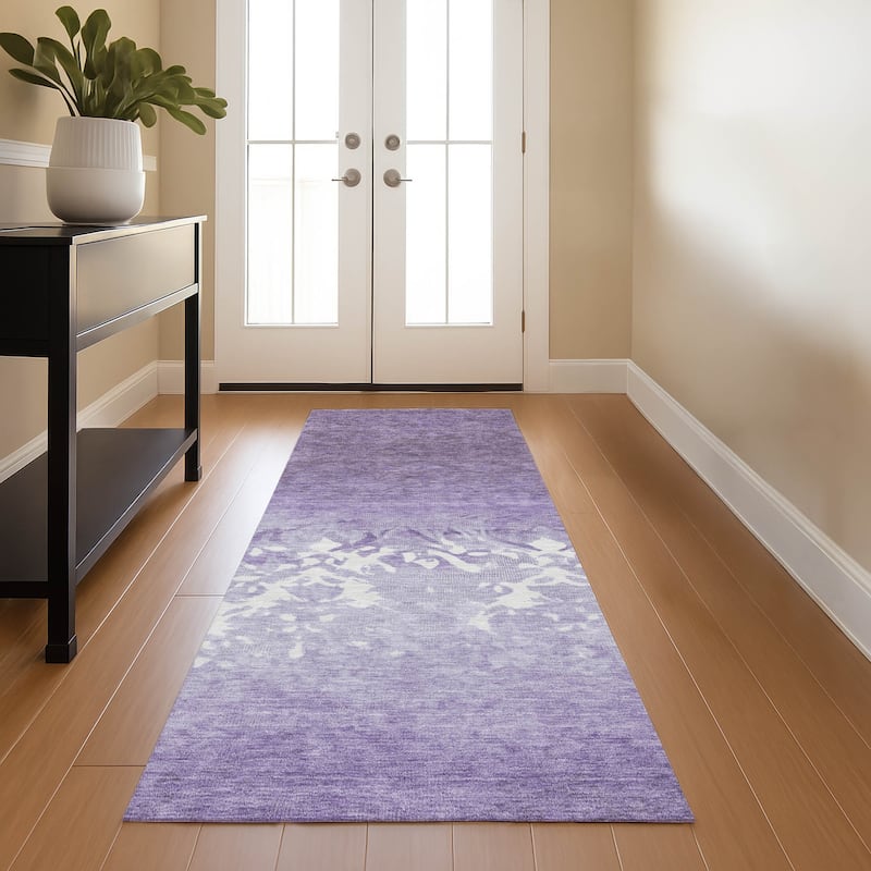 Premium Washable Super Soft Modern Ombre Mayfield Rug - Purple - 2'3" x 7'6"