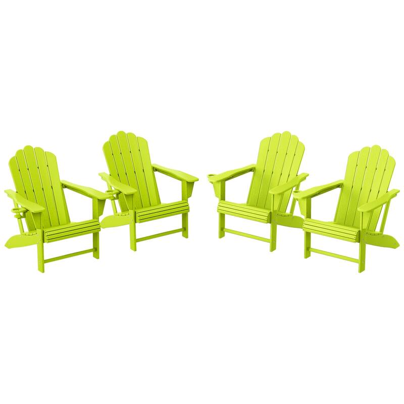 Aderson Outdoor Poly Adirondack Chair (Set of 4) - Lime