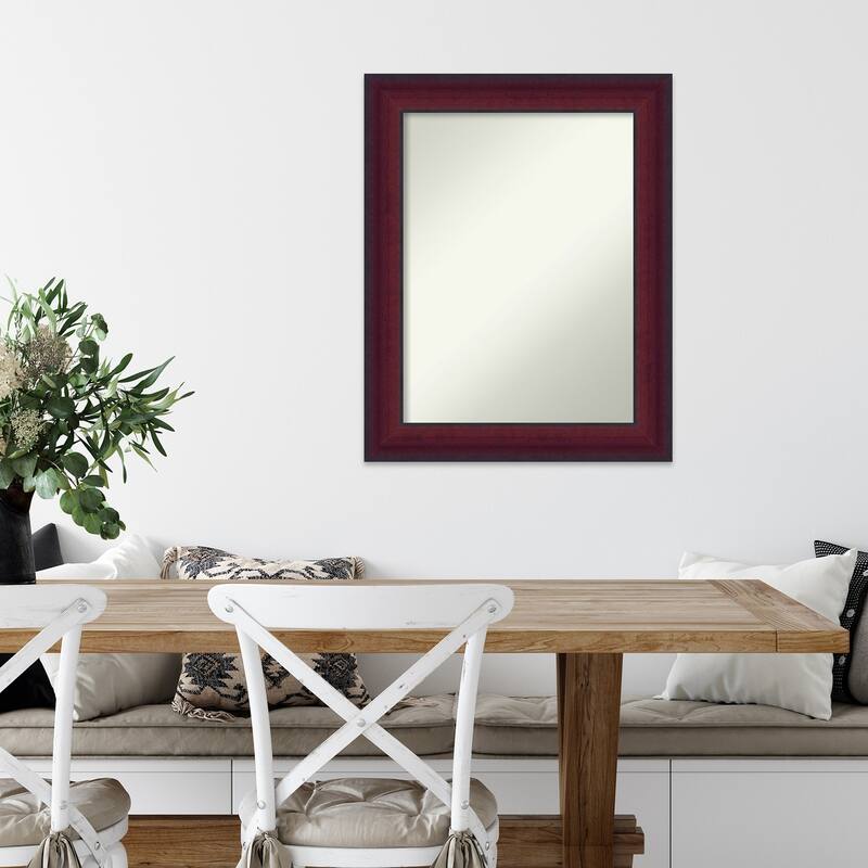 Canterbury Cherry Non-Beveled Wood Framed Wall Mirror - Canterbury Cherry