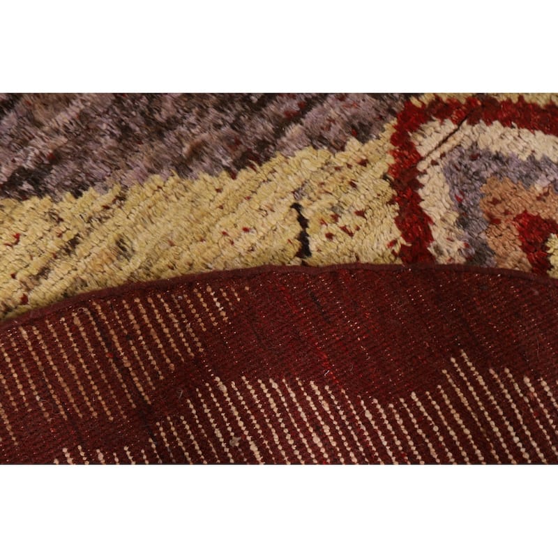 Hand Knotted Oriental 100% Wool Carpet Modern Tribal Multi-Colored Moroccan Area Rug - 6' 7'' X 6' 7''