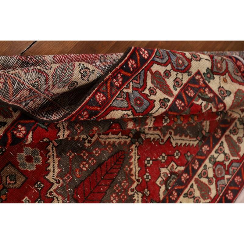 Red Bakhtiari Persian Area Rug Hand-Knotted Wool Carpet - 4'11" x 7'1"