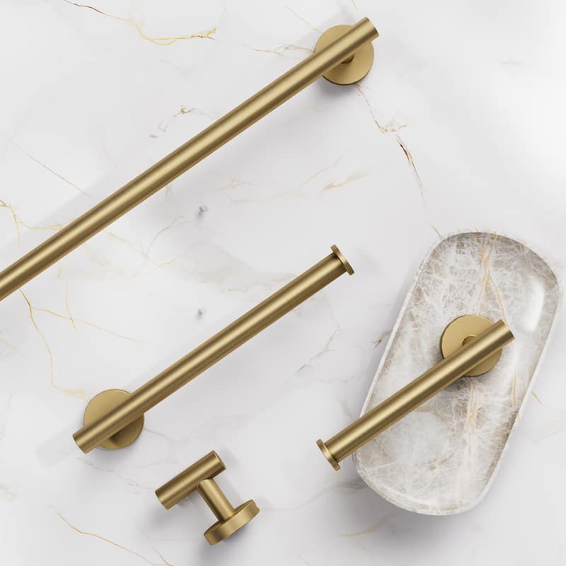 GRANDJOY 4-Piece Bath Towel Bar Rack Towel Holder Stainless Steel Hardware Set