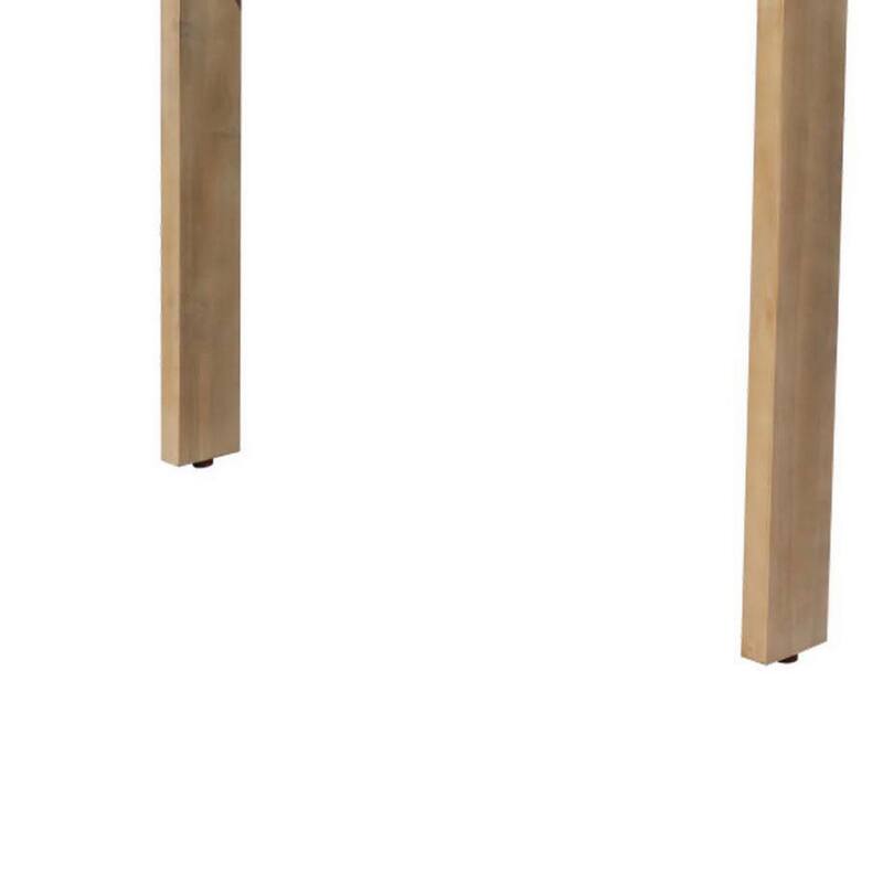 Neji 87 Inch Dining Table, Natural Brown Eucalyptus Wood Frame, Plank Top