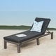 preview thumbnail 1 of 11, Puerta Outdoor Adjustable Wicker Chaise Lounge with Cushion by Christopher Knight Home Dark Grey with Mixed Black