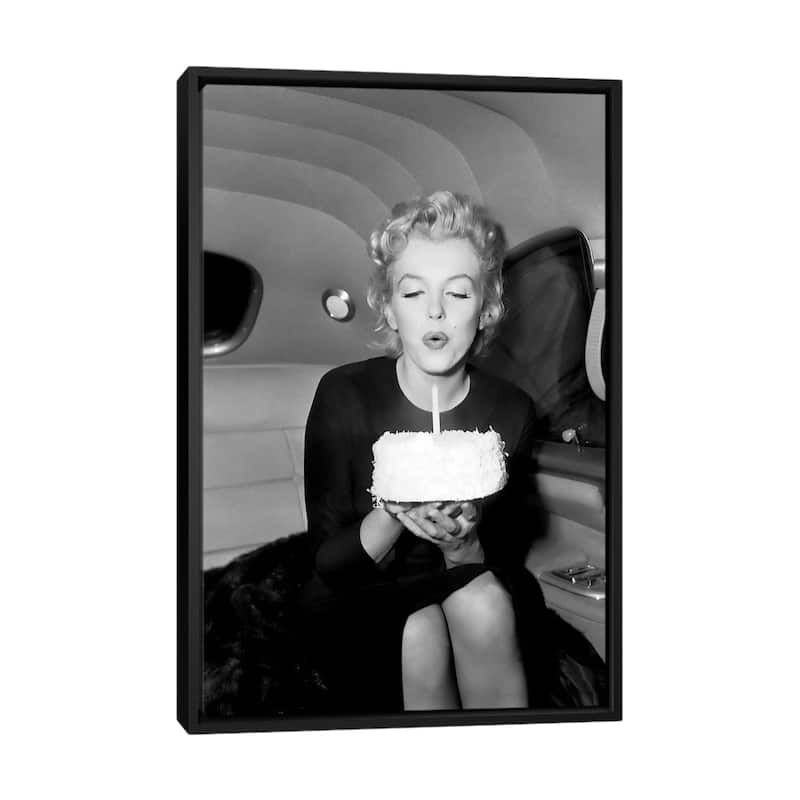 iCanvas "Marilyn Monroe Birthday Party In Car" by Radio Days Framed