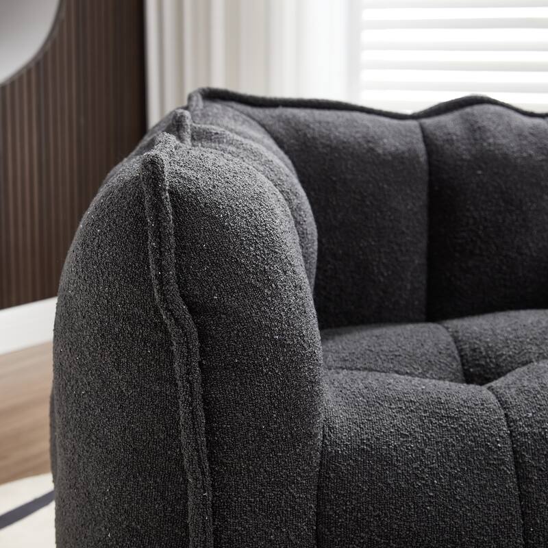 Soft Bean Bag Chair Lazy Sofa with Footstool