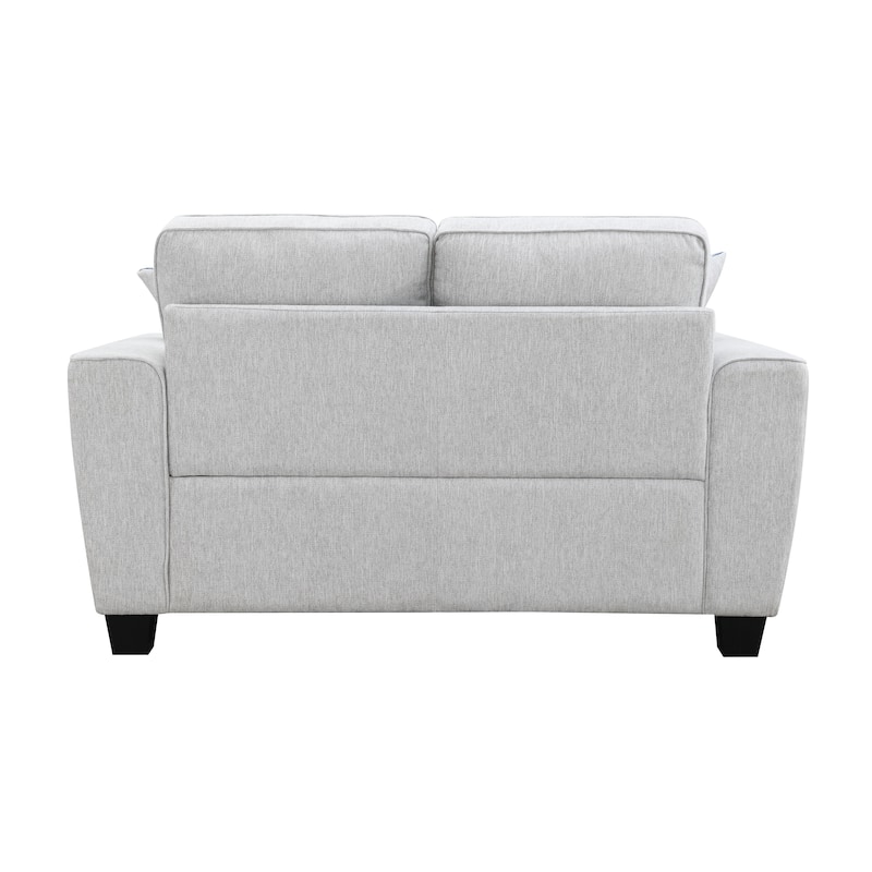 Furniture of America Maevy 2-Piece Taupe Chenille Sofa Set with Accent Pillows